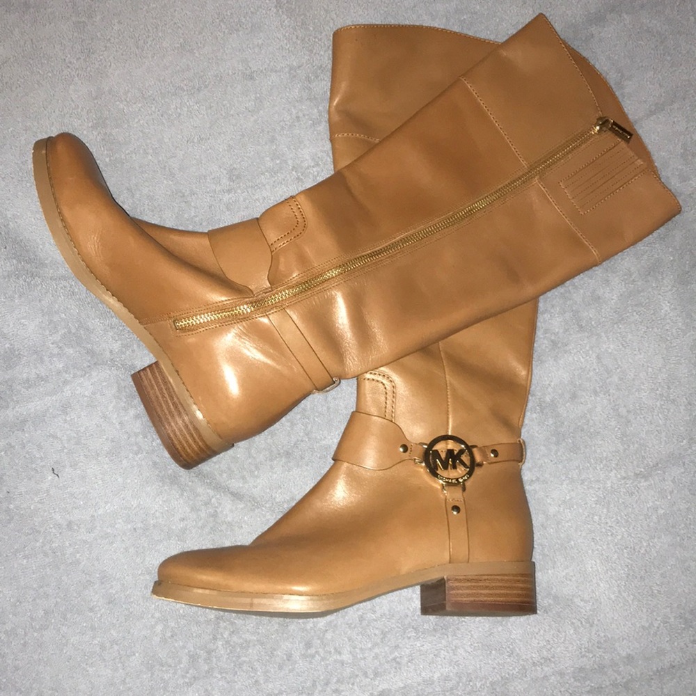 Michael Korea brown leather boots